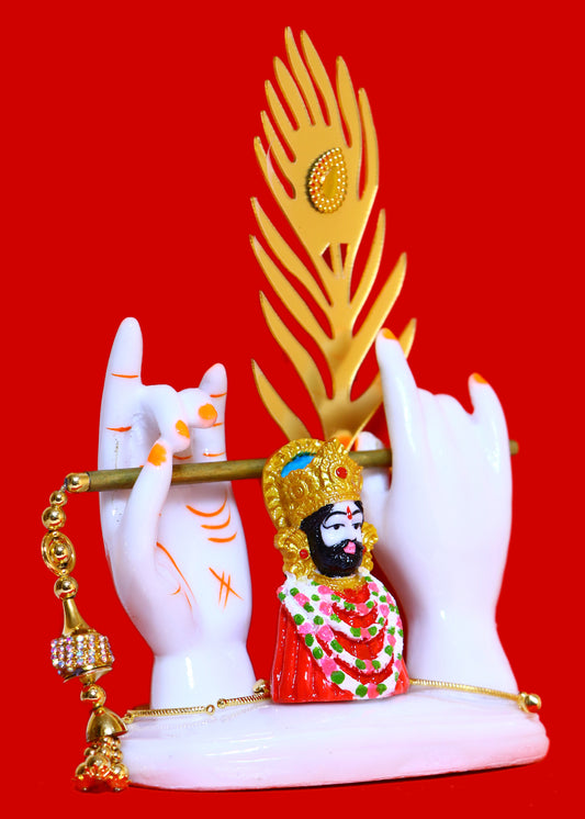 Blessings of Shyam – Divine Khatu Shyam Ji Idol with Shringar and Mor Pankh