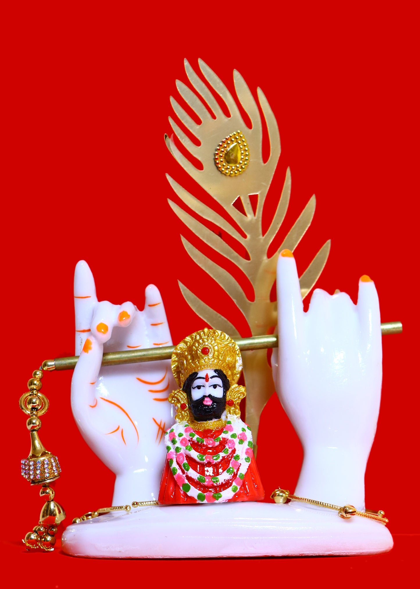 Blessings of Shyam – Divine Khatu Shyam Ji Idol with Shringar and Mor Pankh